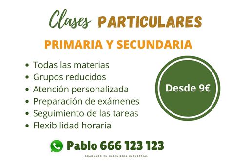 64+ plantillas gratuitas para «Clases particulares»